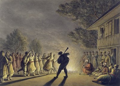The Dance of the Bulgarian Peasants by Luigi Mayer